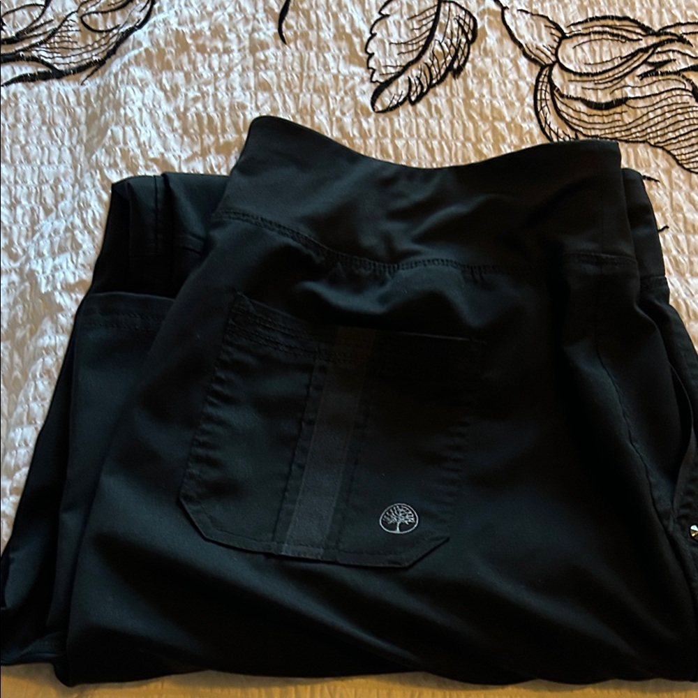 Healing Hands XL Black Yoga scrub pants